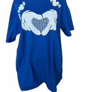 Jerico Pride Graphic T-Shirt Large Made in Canada Blue Ring Spun Cotton